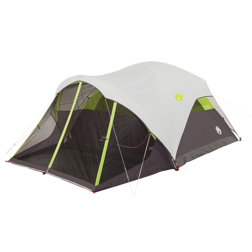 Coleman Steel Creek Fast Pitch Dome Tent With Screen Room, 6-Person , White, 10 X 9