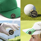 Geygie May The Course Be With You Black Gold Golf Ball Marker With Magnetic Hat Clip, Golf Accessories For Men Women, Golf Gifts