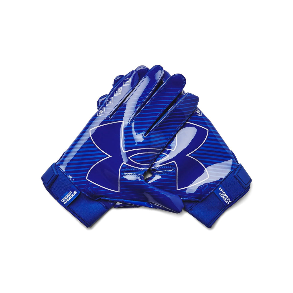 Under Armour Men'S F9 Nitro Football Gloves, (400) Royal/Capri/Metallic Silver, Small