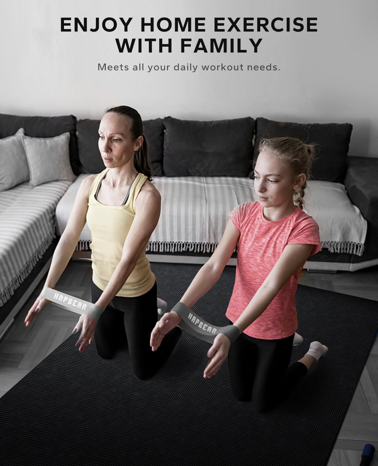 Hapbear Extra Large Exercise Mat 6X4X8Mm(13 Inch), Non Slip, Ultra Durable, Thick Workout Mats For Home Gym Flooring Cardio, Yog