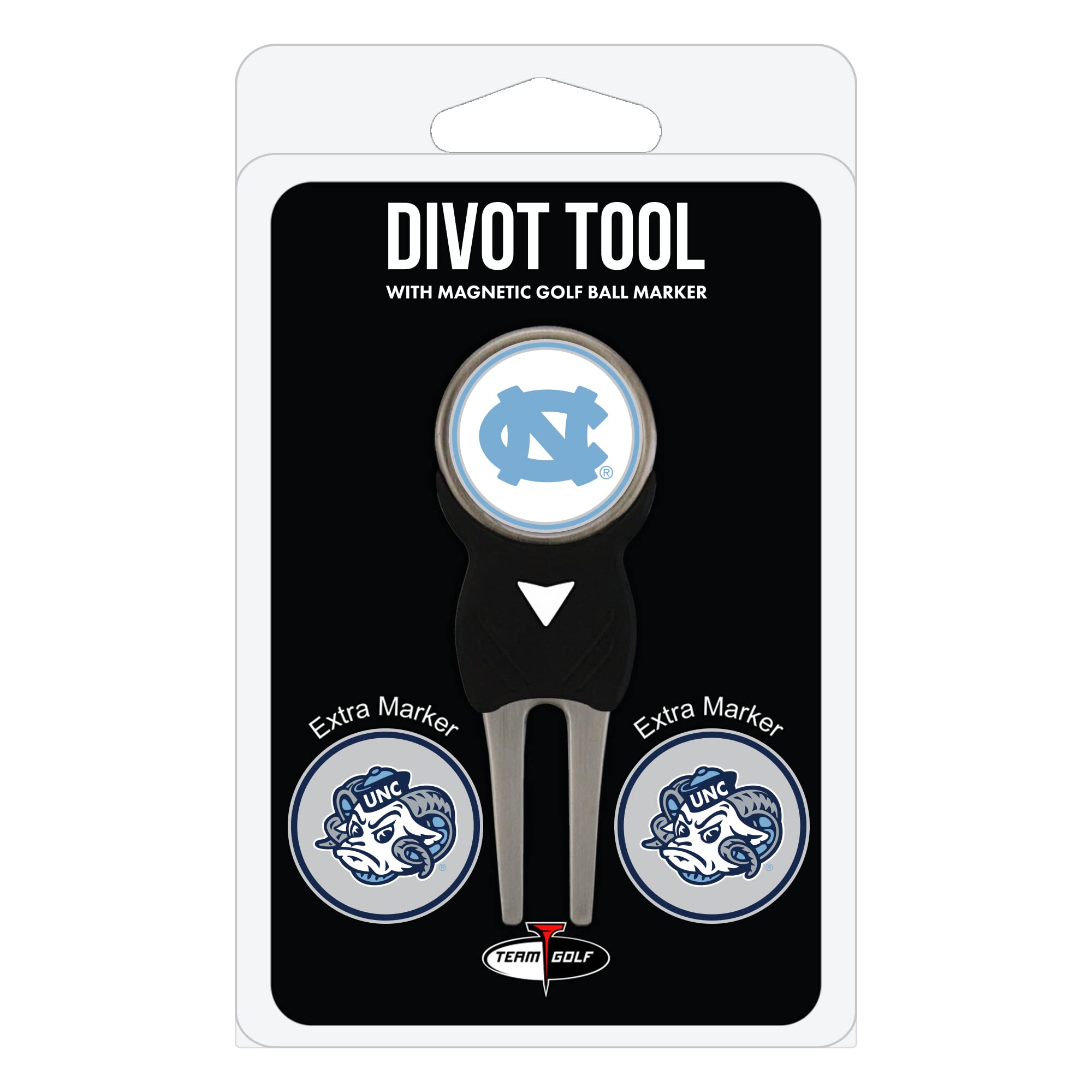Team Golf Ncaa North Carolina Tar Heels Divot Tool Pack With 3 Golf Ball Markers Divot Tool With 3 Golf Ball Markers Pack, Marke