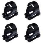 Kasteco 4 Pack Scuba Dive Universal Plastic Clip Snorkel Keeper Tube Holder, Black