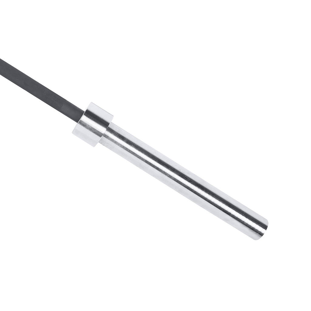 Cap Barbell The Beast Olympic Bar  For Weightlifting And Power Lifting, The Beast - Black/Chrome, No Center Knurl, 7' Olympic, (