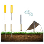 Tent Poles Holders,Sturdy Pole Anchor With Spike For Sunshade, Flag,Perfect For Camping Fly Tarps Rods,Trekking Poles (Set A)