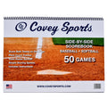 Covey Baseball Softball Scorebook Side By Side Format - (50 Games) - Score Keeping Book With Sheets Designed To Make Baseball An