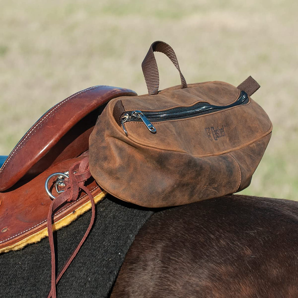 Cashel Cantle Saddle Bag With Distressed Leather