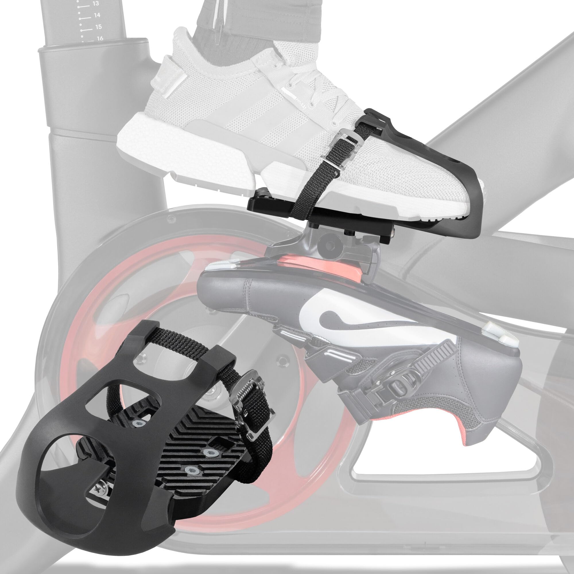 CyclingDeal Toe Cages - Compatible with Peloton Bike & Bike+ Pedals - Convert Peloton Pedals to Dual Function Pedals - Ride with