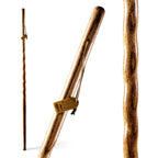 Brazos Handcrafted Wood Walking Stick, Twisted Oak, Backpacker Style Handle, For Men & Women, Made In The Usa, Brown, 55''