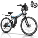 Vivi M026Tgb Electric Bike 26'' Electric Bike For Adults, Folding Electric Mountain Bike With 500W Motor, 48V Removable Lithium-