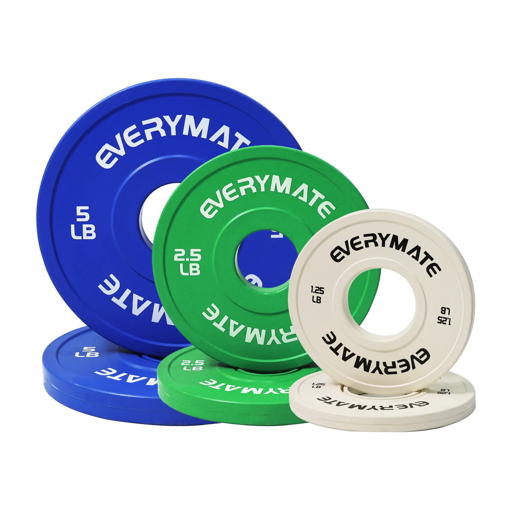 Everymate Change Weight Plates 1.25Lb 2.5Lb 5Lb Fractional Plate Olympic Bumper Plates For Cross Training And Olympic Weightlift