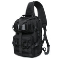 Lemubeane Tactical Sling Bag Backpack Military Rover Shoulder Sling Pack EDC Molle Range Bag Crossbody Chest Pack (Black)
