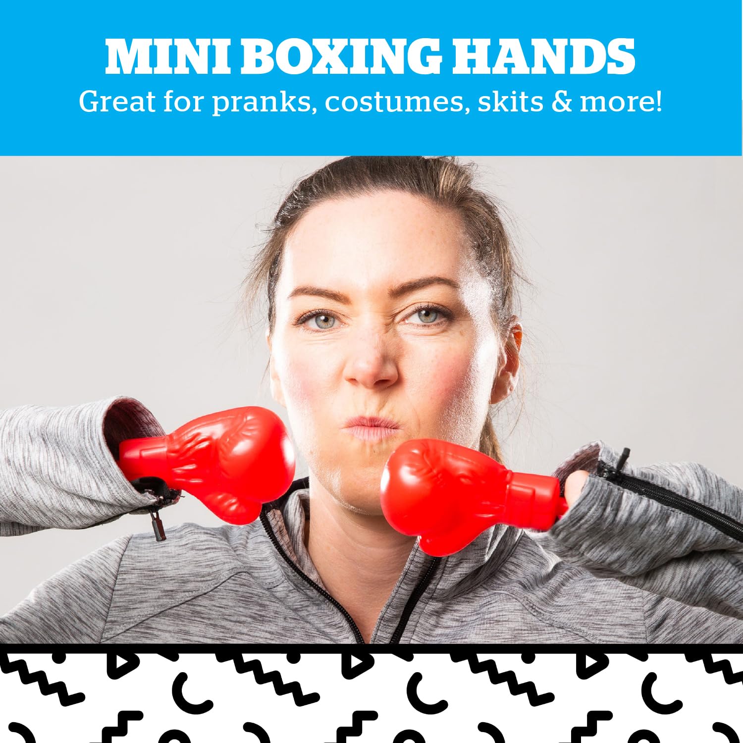 Bigmouth Red Boxing Gloves - Tiny Hands, Red, Small