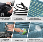 Umbrauto Car Air Mattress For Full Size Suv, Upgraded Flocked Surface/Durable 210T Bottom Van Camping Bed, Quick Inflation W/Ele