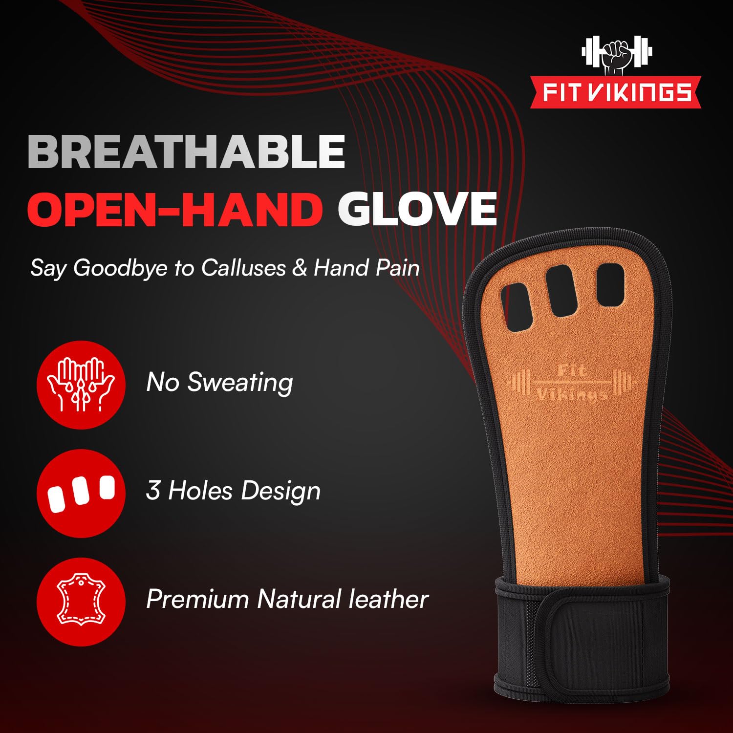 Gymnastics Grips - Gloves For Crossfit - Calisthenics Equipment, Pull Up Grips, Hand Grips, Leather Lifting Grips, Workout Grips