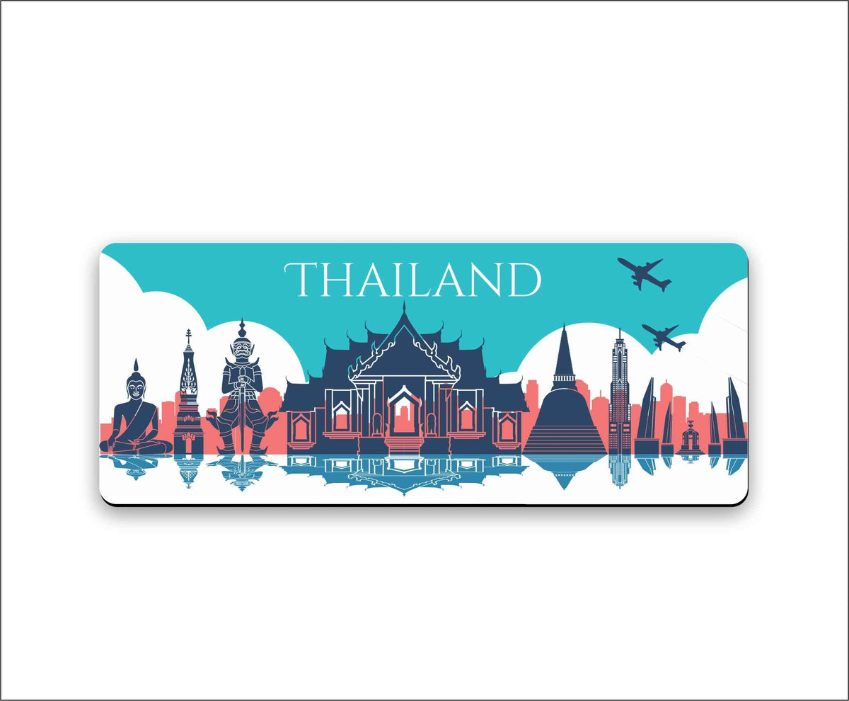 Thailand Fridge Magnets for Office Home Kitchen Refrigerator Door Stylish Decor Multicolored Souvenir Gift Wooden Magnet L X H 4