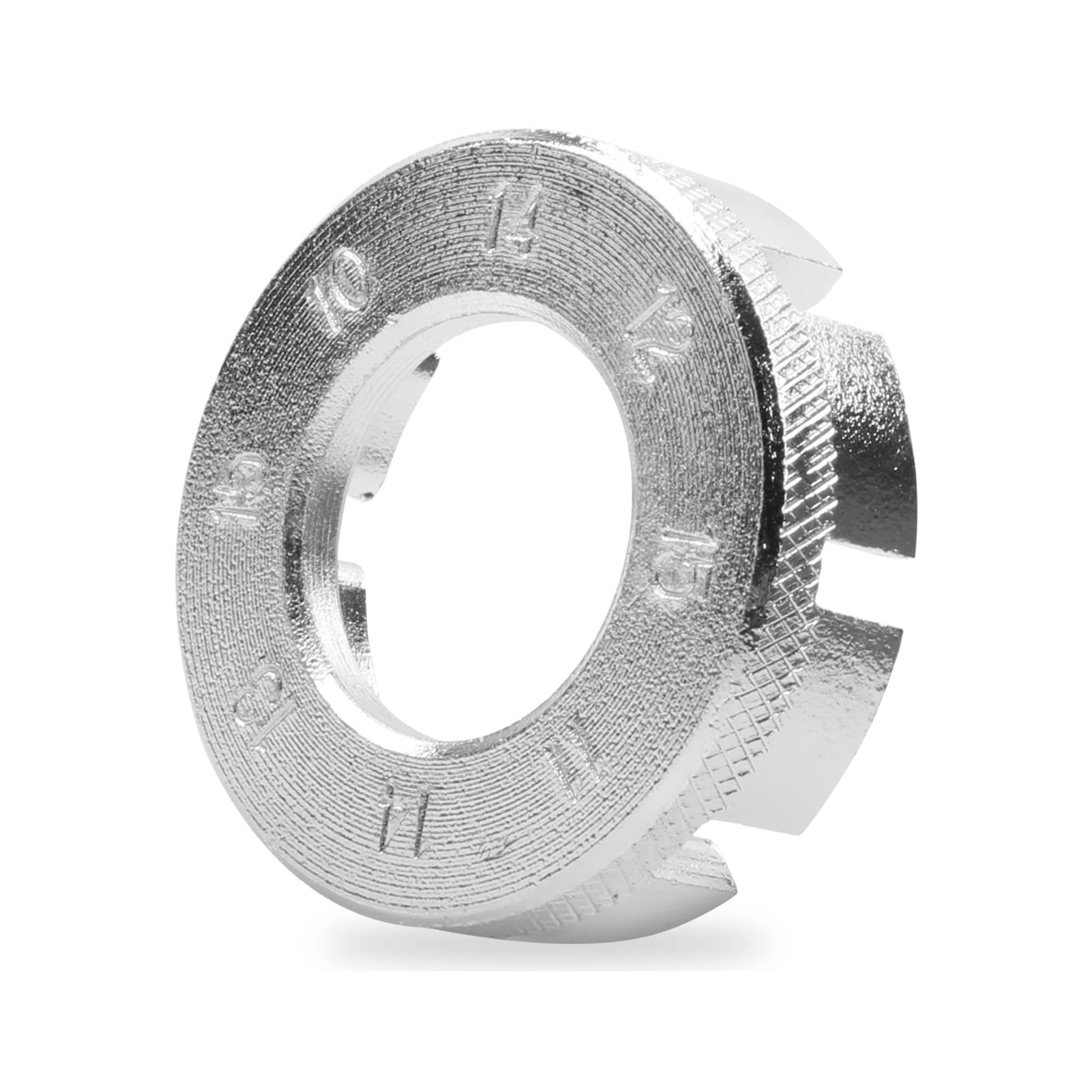 Jawflew Spoke Wrench - 8 Way Bike Rim Truing Tool Hard Steel Bicycle Spoke Tool For Adjust Bicycle Wheel Tension (Silver-1Pc)