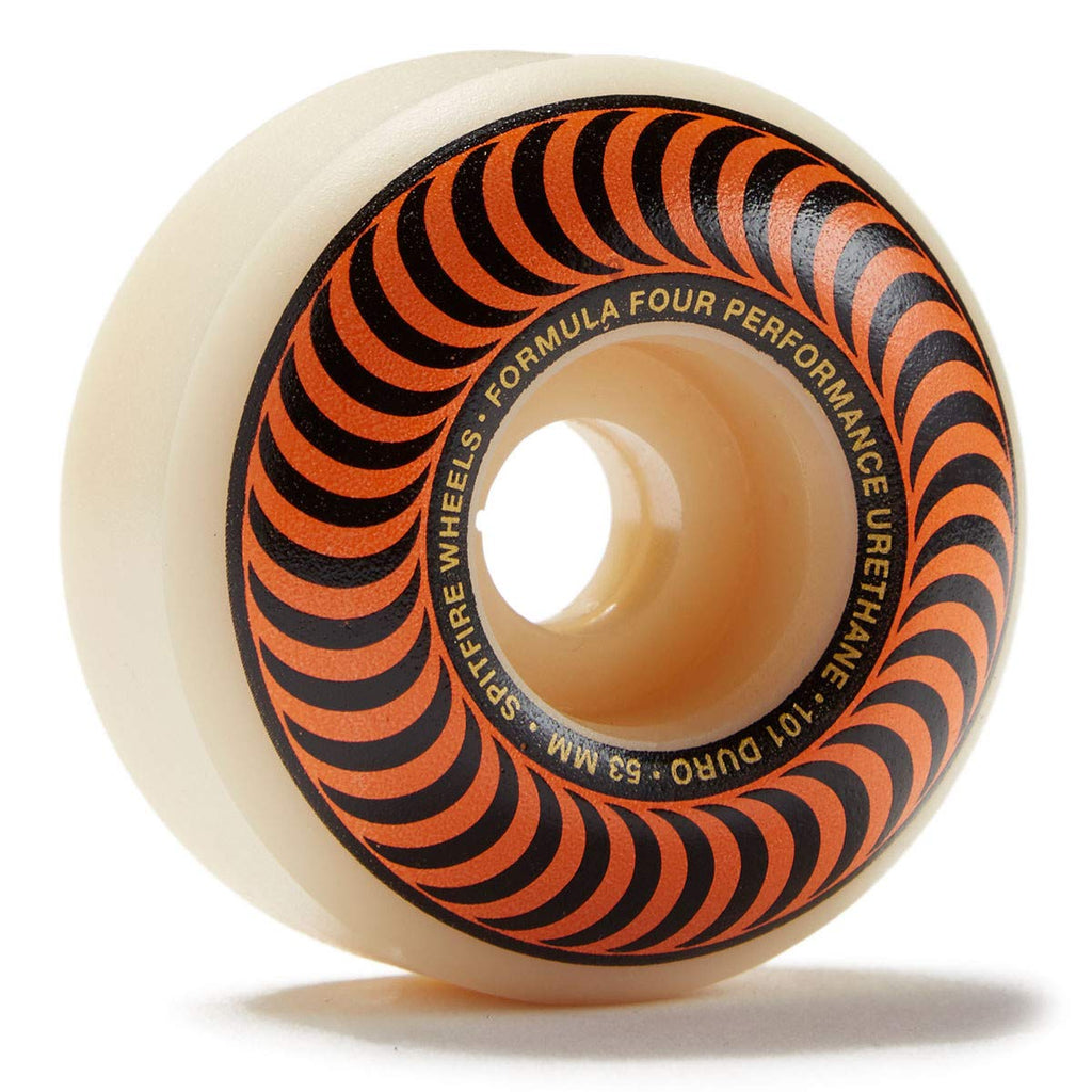 Spitfire F4 Classic Swirl 53Mm White/Orange (Set Of 4)