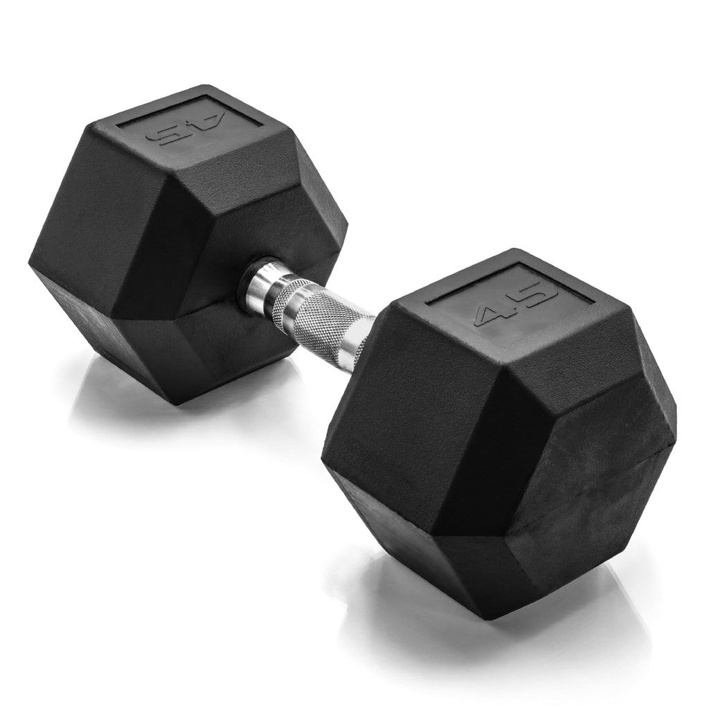 Cap Barbell 45 Lb Coated Hex Dumbbell Weight, New Edition