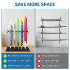 Lxvooee Vertical Surfboard Rack For Wall, Surfboard Wall Mount With Bungee Cord And Rubber Mat, Metal Garage Surfboard Stand Wal