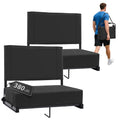 Stadium Seats with Back Support 2pcs Padded Portable Bleacher Seat with Handle Shoulder Strap - Wide Bleacher Chair with Back an