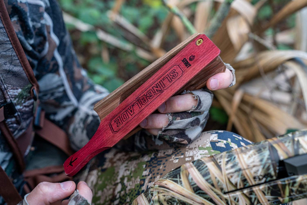 Hunters Specialties Hs Strut Slingblade Walnut Turkey Clucks Cutts Yelps Purrs High Pitch Hunting Single-Sided Box Call, Brown