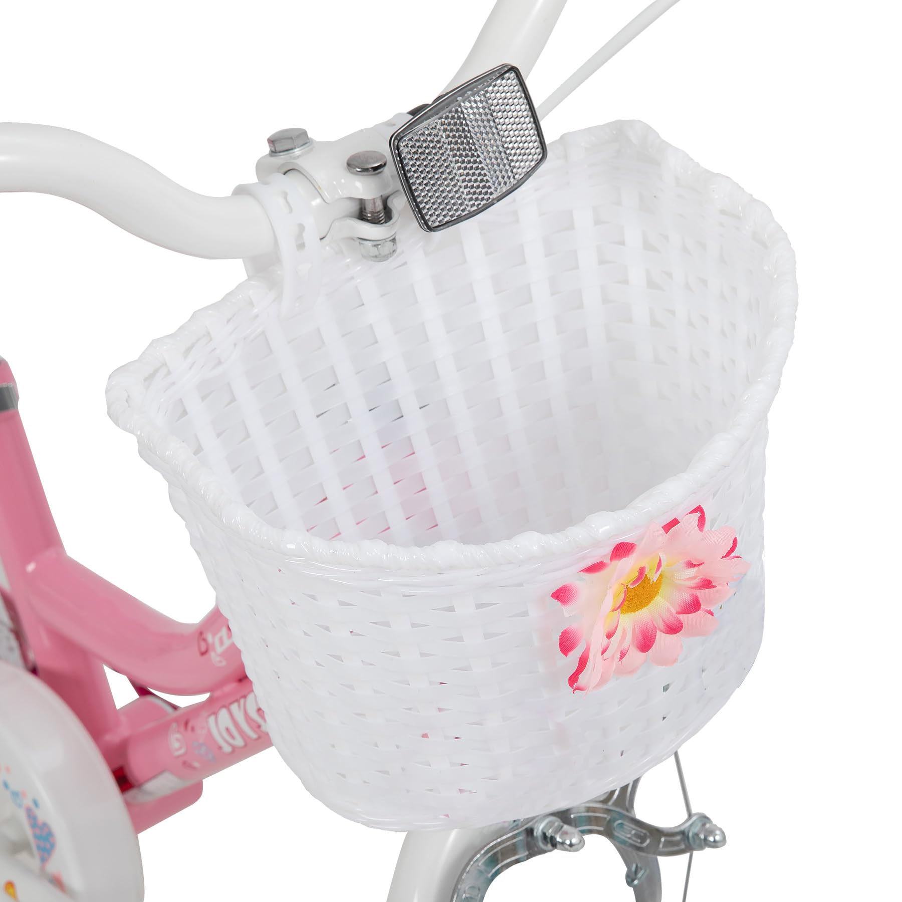 Joystar 14 Inch Girls Bike For 3 4 5 Years Old Girl 14'' Kids Bikes With Training Wheels And Basket Children'S Bicycle In Pink