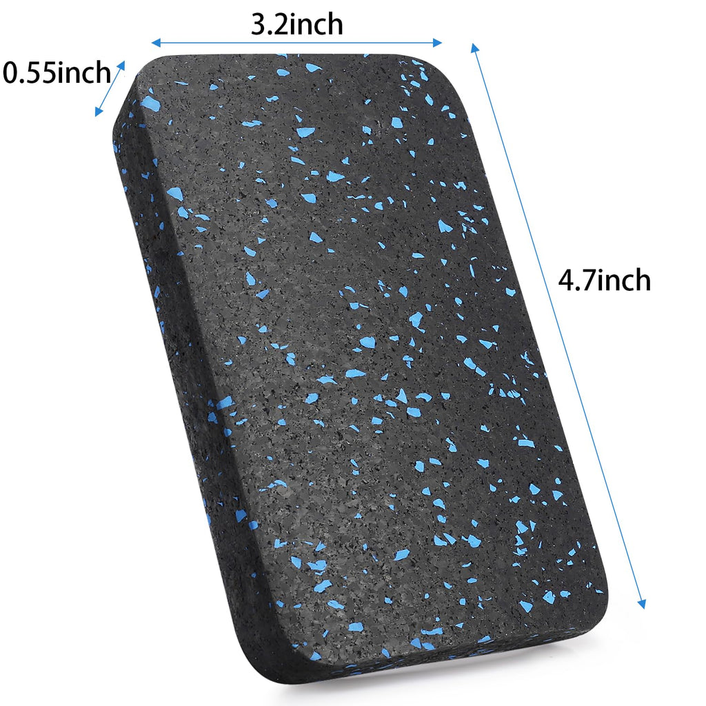 Treadmill Mat Pads, Exercise Equipment Mat With High Density Rubber For Protect Floors 4.7'' X 3.2'' X 0.55'' (6 Pcs) Black