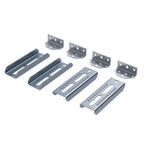 Ecotric 4Pcs 8'' Galvanized Swivel Top Bunk Bracket Kit Compatible With 2 X 4 Boat Trailer Crossmember - Ski Boat, Fishing Boat 