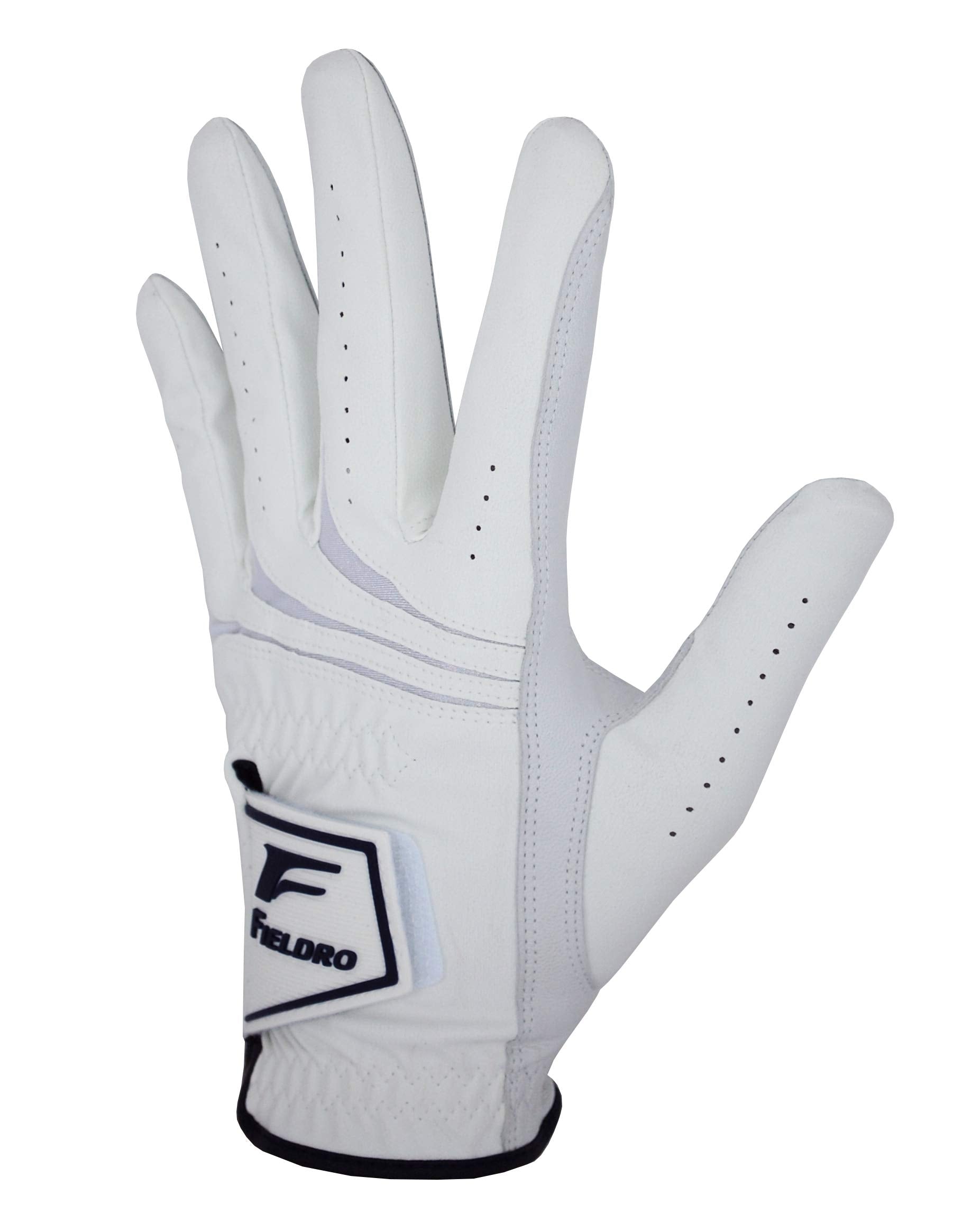Fieldro Golf Gloves Men Right Hand Left Hand 3 Pack Cabretta Leather Maxskin (Medium/Large, Left)