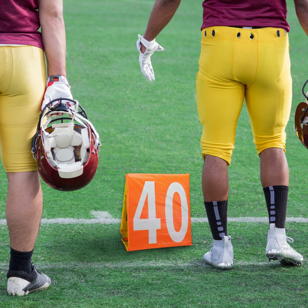 Day & Night Football Yard Markers, Full Set Of 11 By Crown Sporting Goods