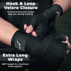 Gold Bjj Boxing Hand Wraps - Extra Long Mexican Style 200'' Handwraps For Boxers, Kickboxing, Muay Thai, And Mma