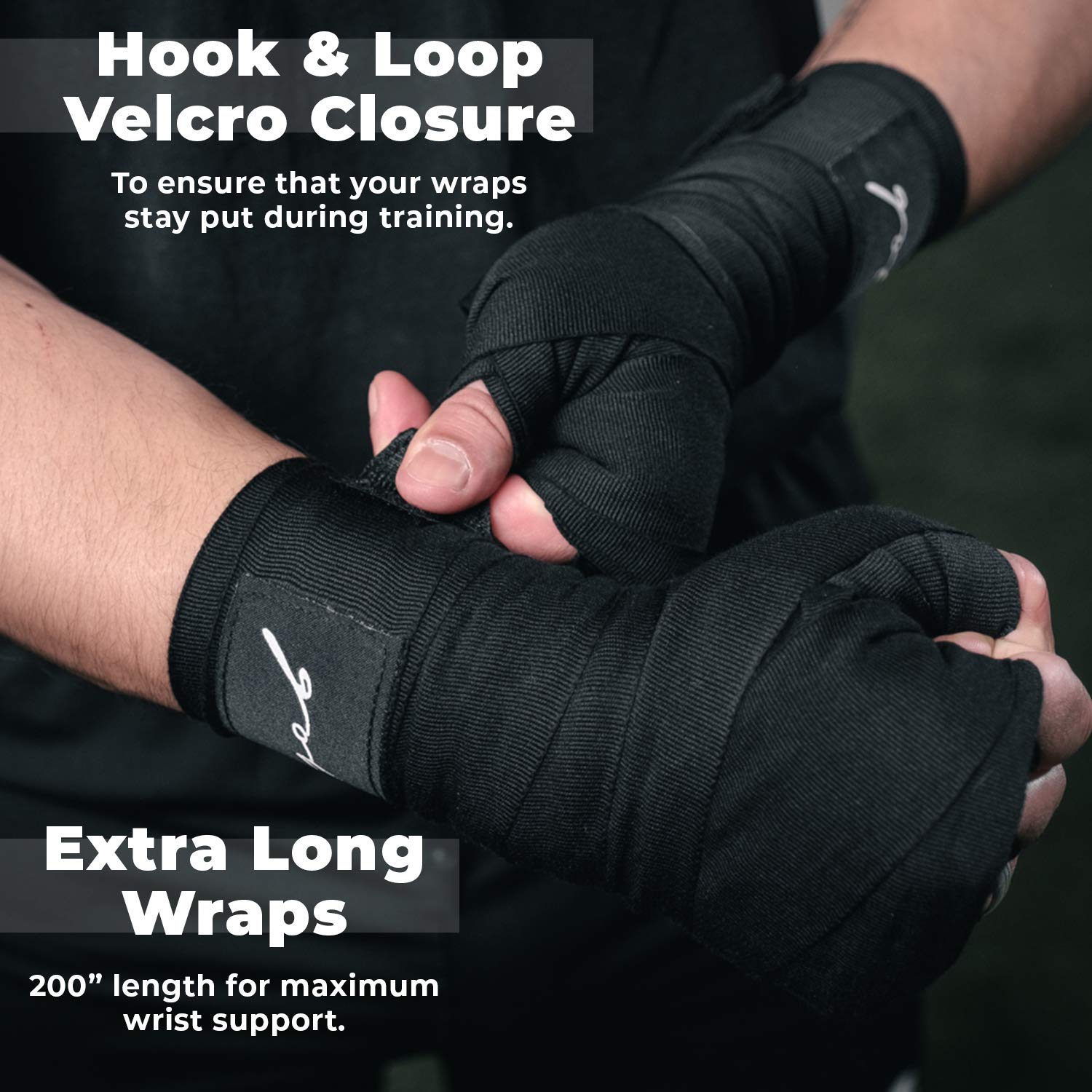 Gold Bjj Boxing Hand Wraps - Extra Long Mexican Style 200'' Handwraps For Boxers, Kickboxing, Muay Thai, And Mma