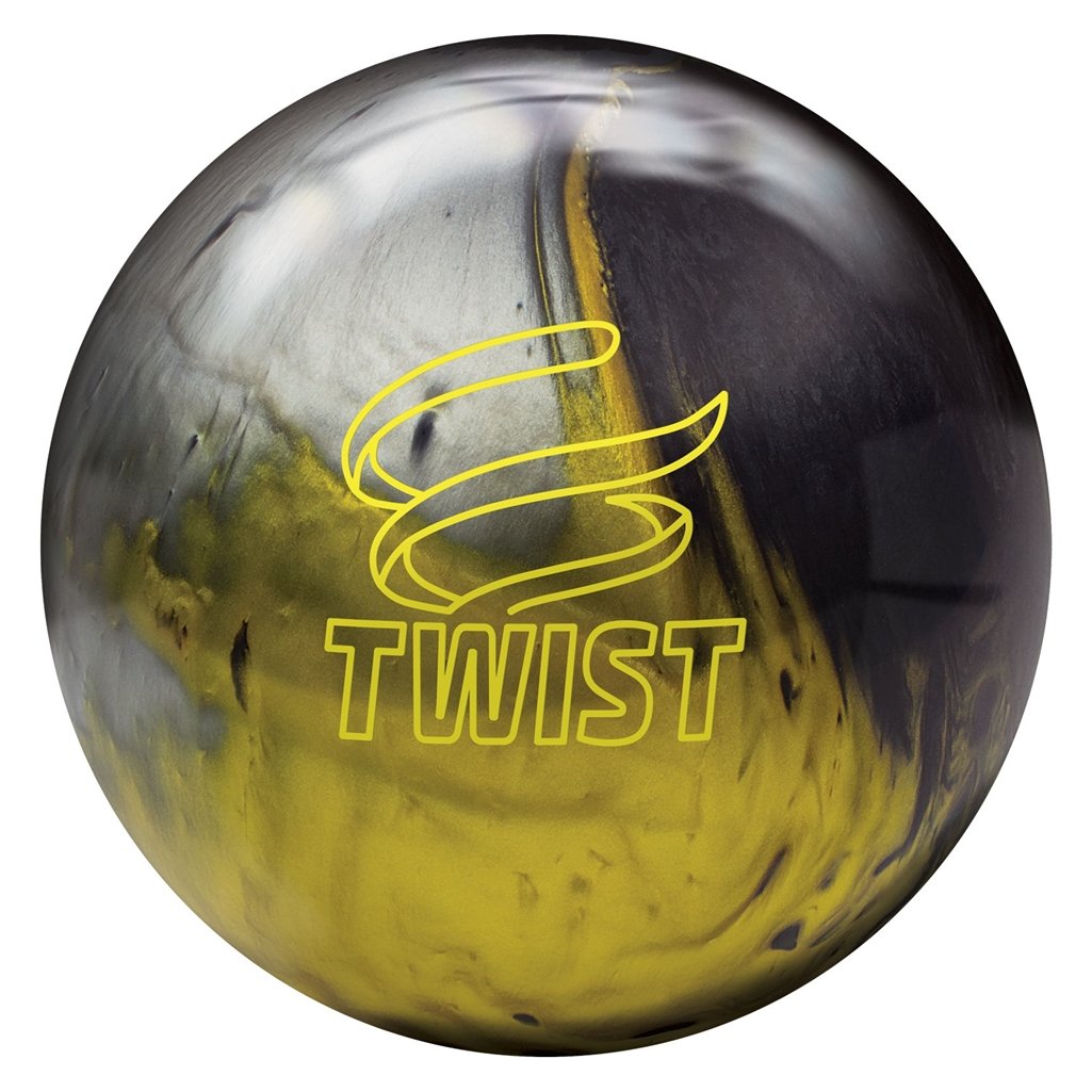 Brunswick Twist Reactive Bowling Ball Black/Gold/Silver, 12