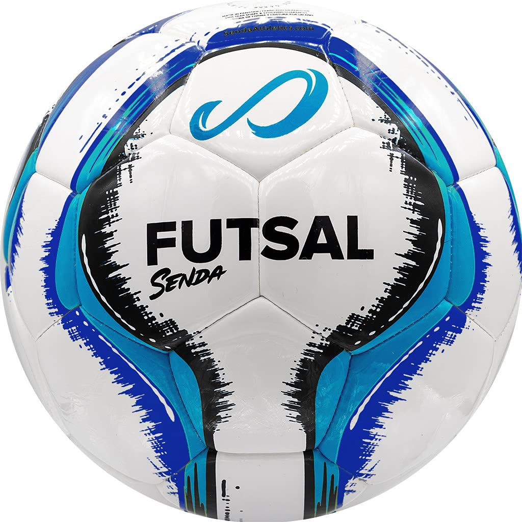 Senda Rio Match Futsal Ball, Fair Trade Certified, Blue/Black, Size 3 (Ages 8-12)