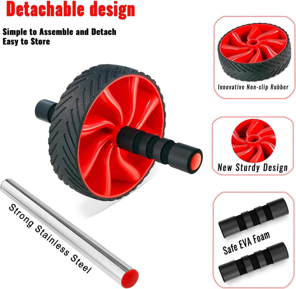 N1Fit Ab Roller Wheel - Sturdy Ab Workout Equipment For Core Workout - Ab Exercise Equipment As Abdominal Muscle Toner - Ab Exer
