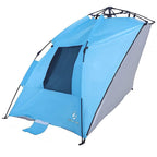 Lets Camp Pop Up Beach Tent For 2 Person,Easy Setup Sun Shelter,Uv Protection With Extended Zippered Porch,Sky Blue