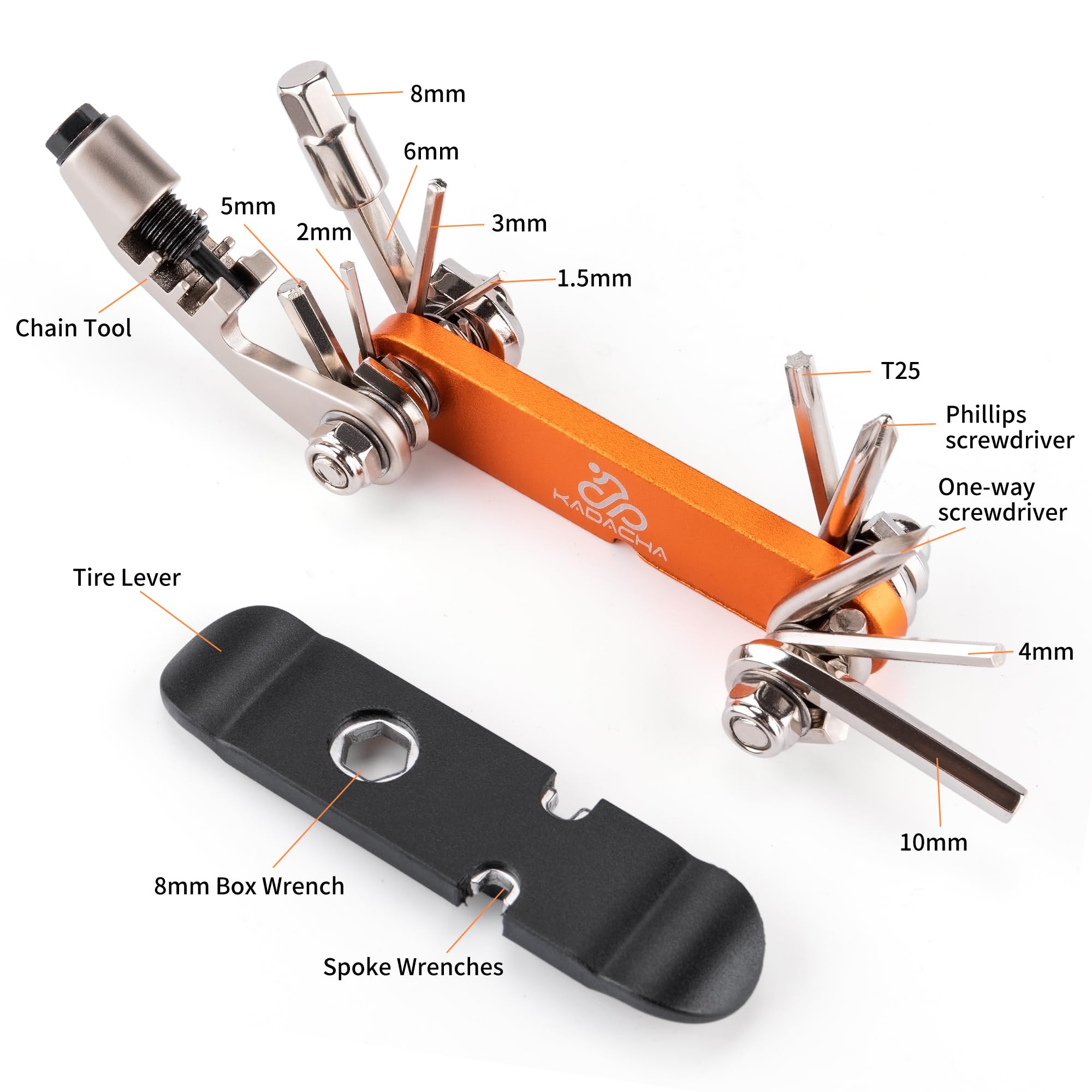 Bike Multitool - Bike Chain Tool/Torx/Hex/Screwdriver - Bicycle Multitool Kit Compact And Lightweight Repair Tools For Road And