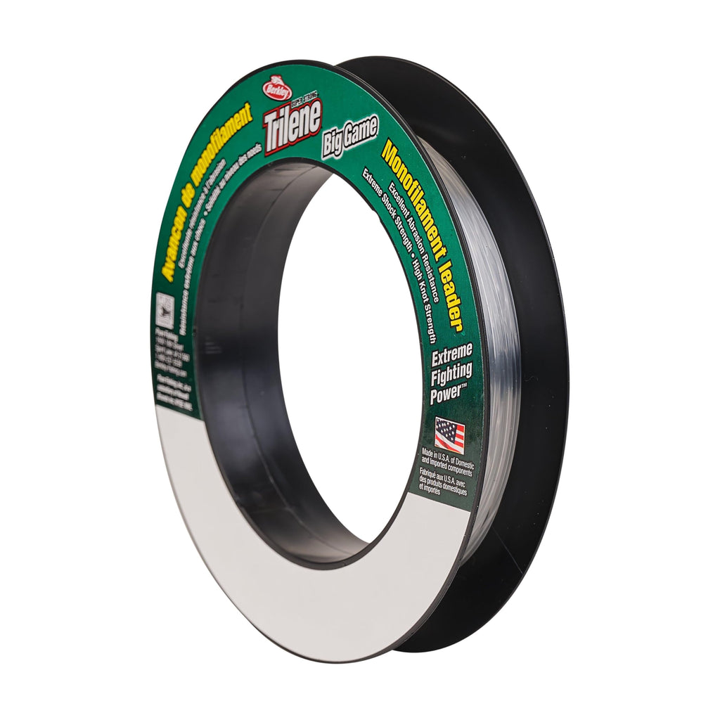 Berkley Trilene Big Game Monofilament Leaders, Clear, 30lb | 13.6kg, 55yd | 50m Fishing Line, Suitable for Saltwater Environment