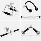 Dynasquare Tricep Press Down Cable Machine Attachment, Lat Pulldown Attachments, Home Gym Accessories, Double D Handle, V-Shaped