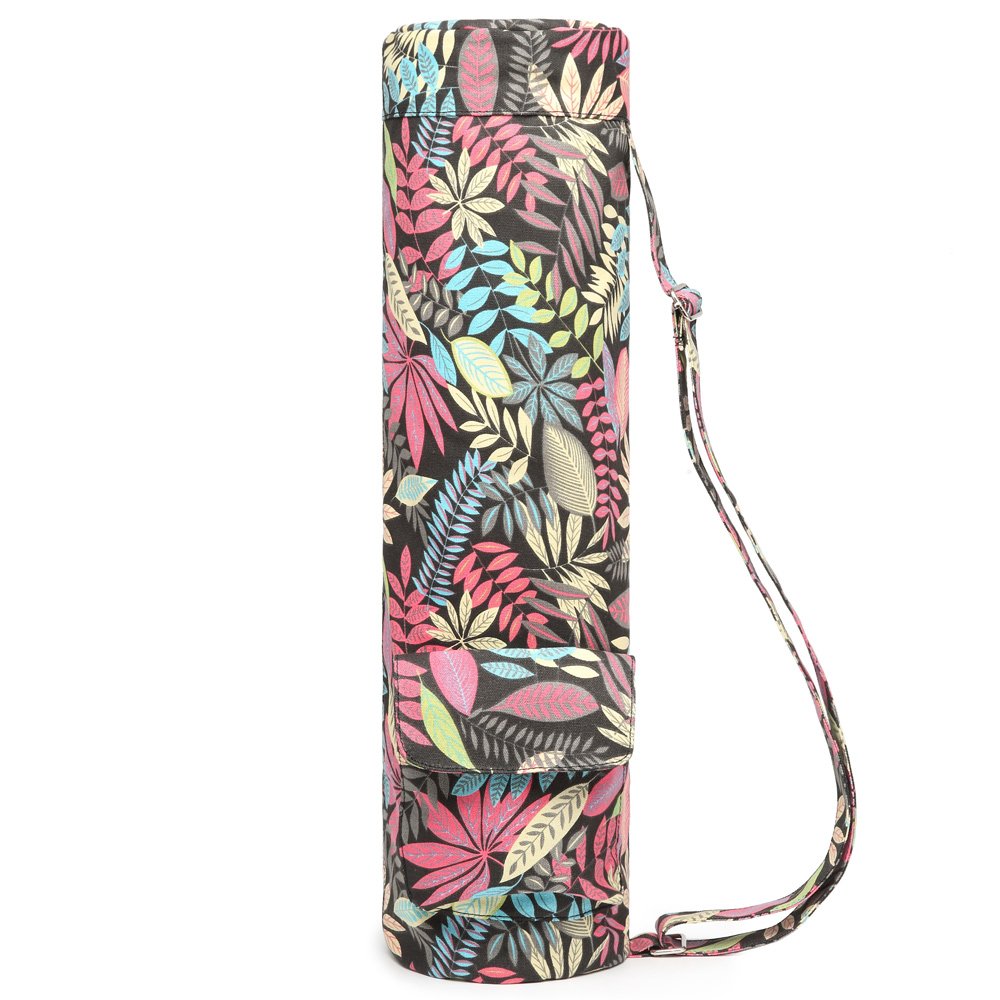 Elenture Yoga Mat Bag For Women - Full-Zip Yoga Mat Carrier With Pockets & Adjustable Strap - Fits 1/4'' To 1/3'' Thick Exercise