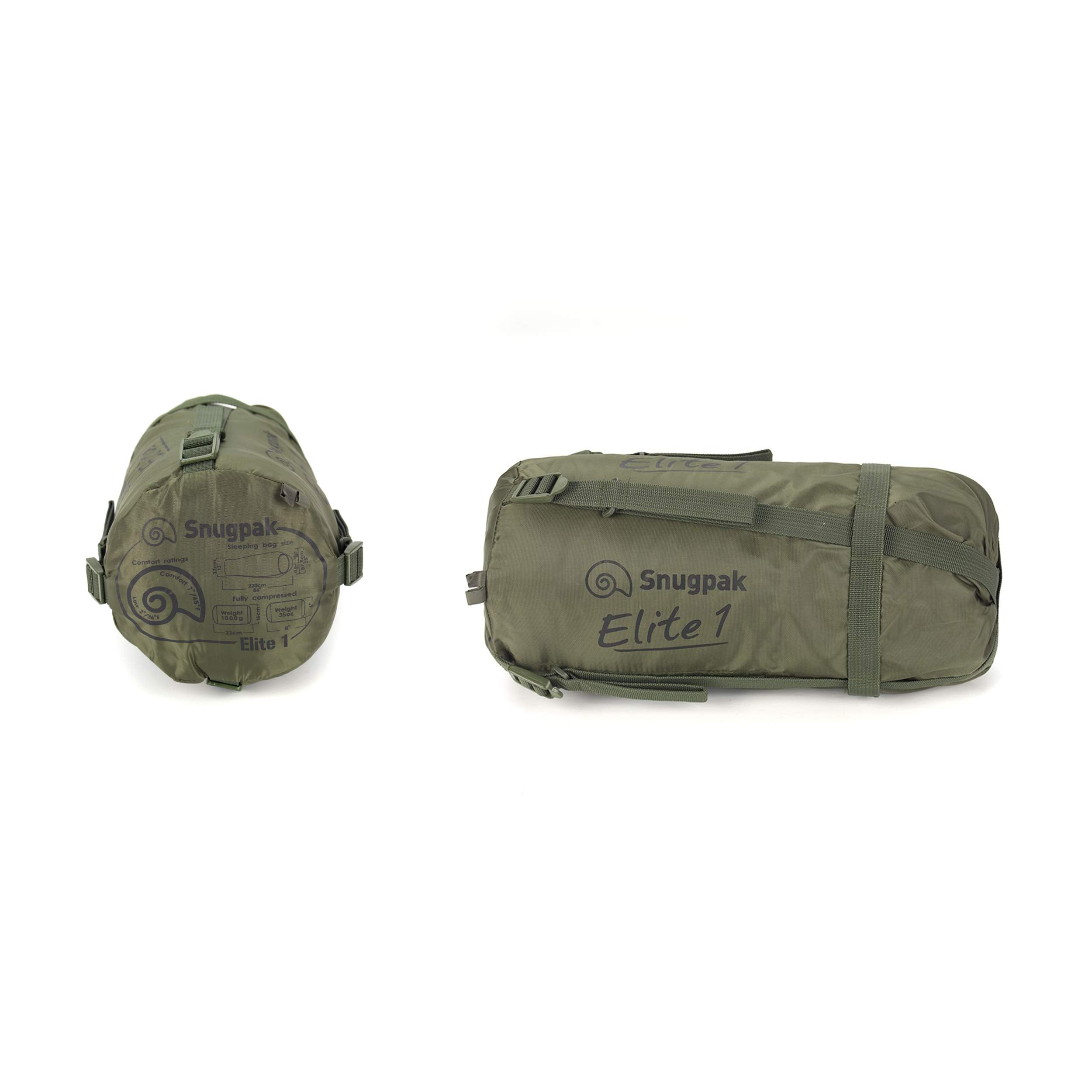 Snugpak Softie Elite 1 Sleeping Bag, 47 Degree, Expanda Panel System For Extra Space, Olive
