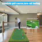Boburacn Golf Putting Green/Mat-Golf Training Mat- Professional Golf Practice Mat- Green Long Challenging Putter For Indoor/Outd