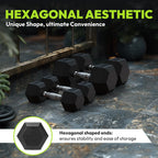 Hex Dumbbell Rubber Encased Strength Training Dumbbells, Hand Weight For Workout & Exercise/Pair of 60LB