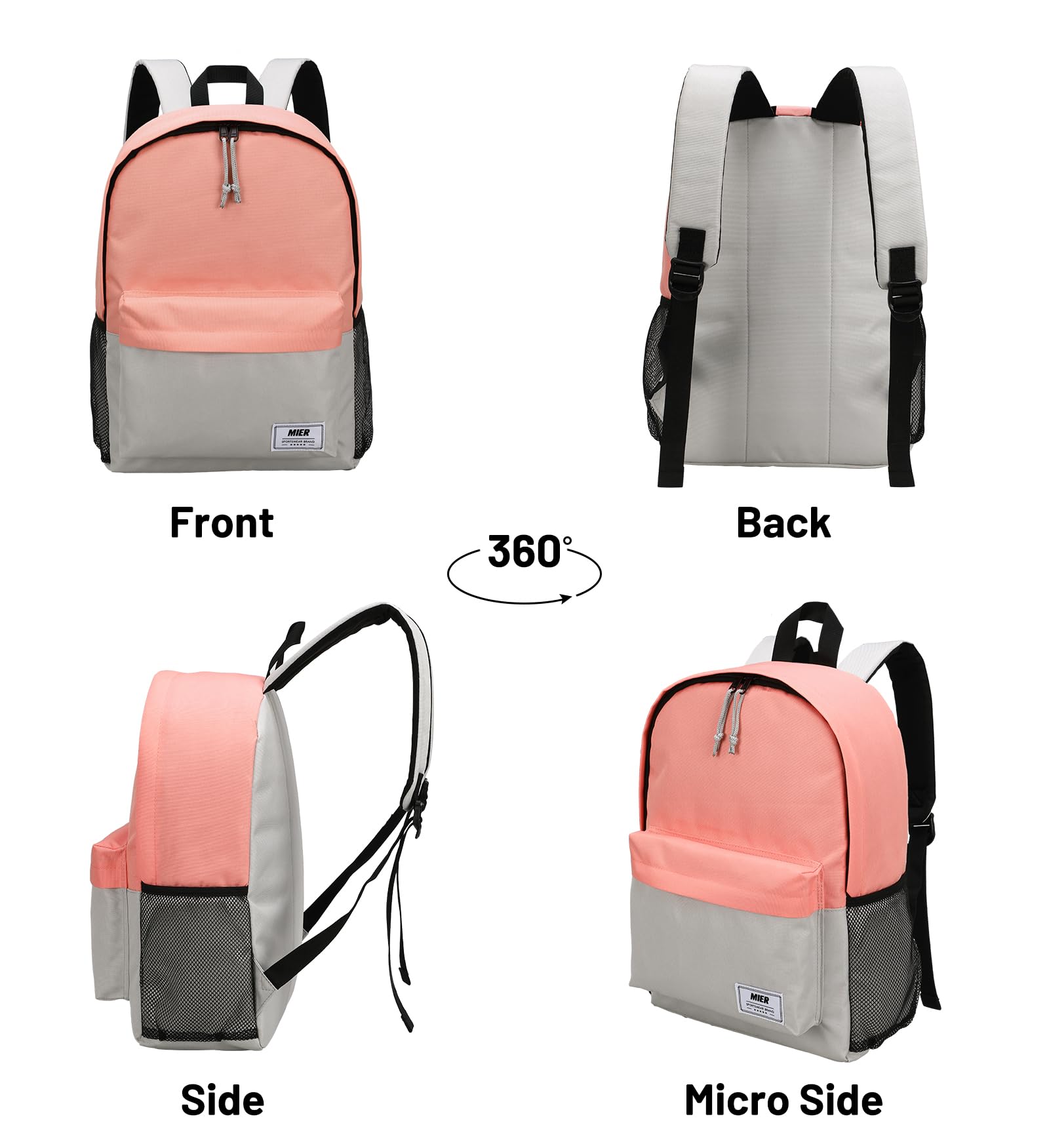 Mier Insulated Backpack Cooler Small Leakproof Lunch Back Pack With Coolers Lightweight Cute Lunch Bag For Women Men To Work, Pi
