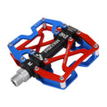 MZYRH Mountain Bike Pedals, Ultra Strong Colorful CNC Machined 9/16 Cycling Sealed 3 Bearing Pedals(Blue Red 3 Bearings)