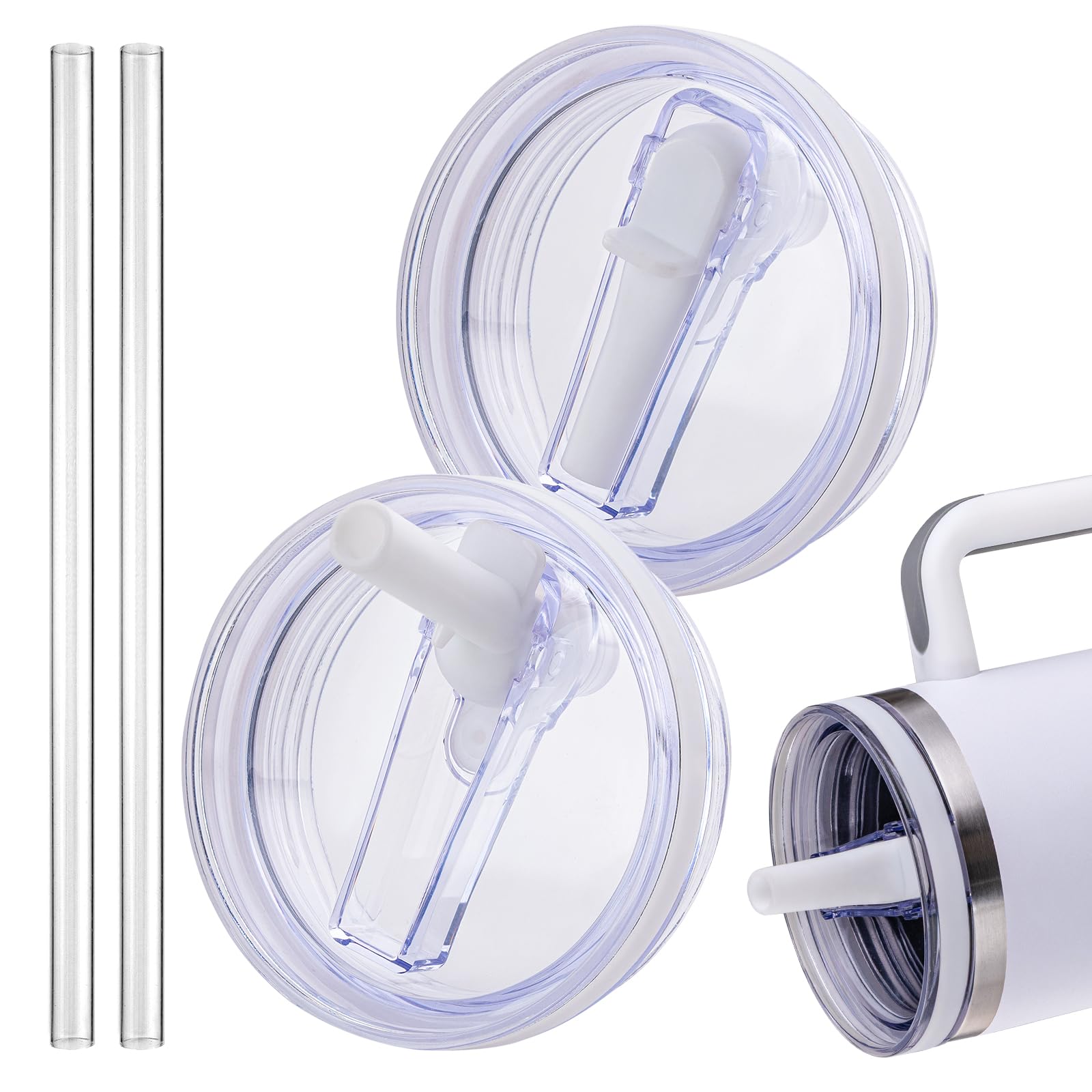 Replacement Lid for Stanley 40oz and 64oz Tumbler.Leakproof Flip Straw Lid Fit Stanley Cup Quencher H2.0 40 oz/64 oz and ProTour