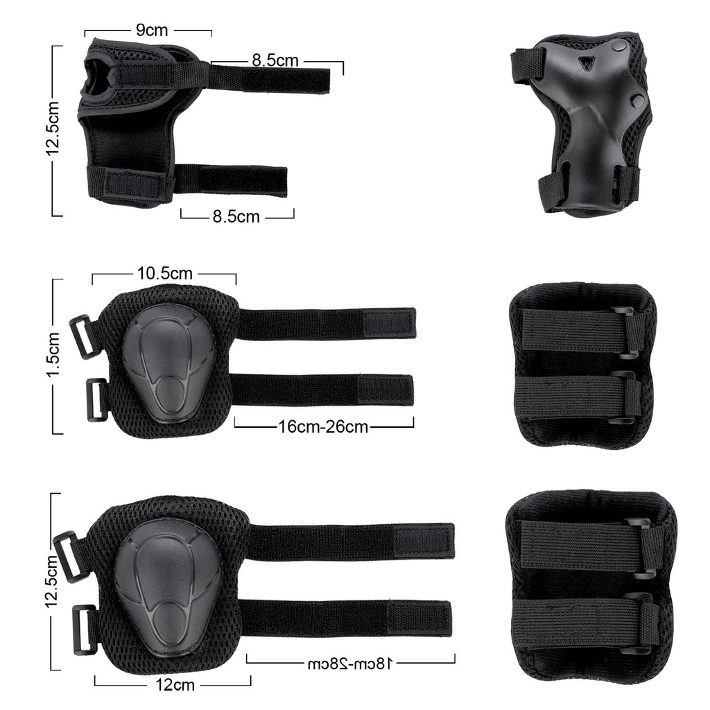 WayEee Kids Bike Helmet Set Skateboard Knee Pads, Helmet Pad Set Protective Gear Set, Adjustable for Girls Kids 3-10 Helmet Elbo