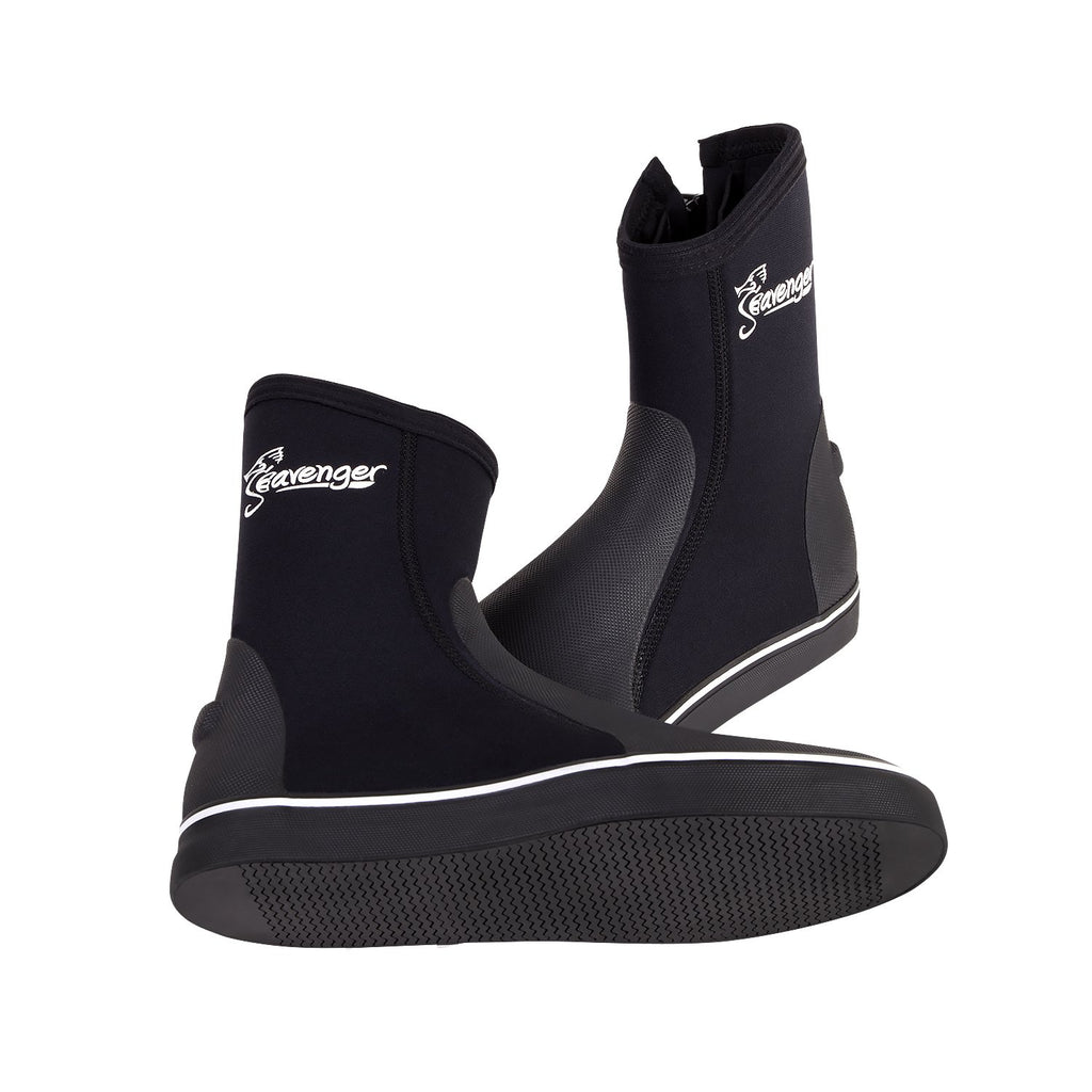 Seavenger Atlantis 3Mm Neoprene Dive Booties (Mens 9 / Womens 10, Black)
