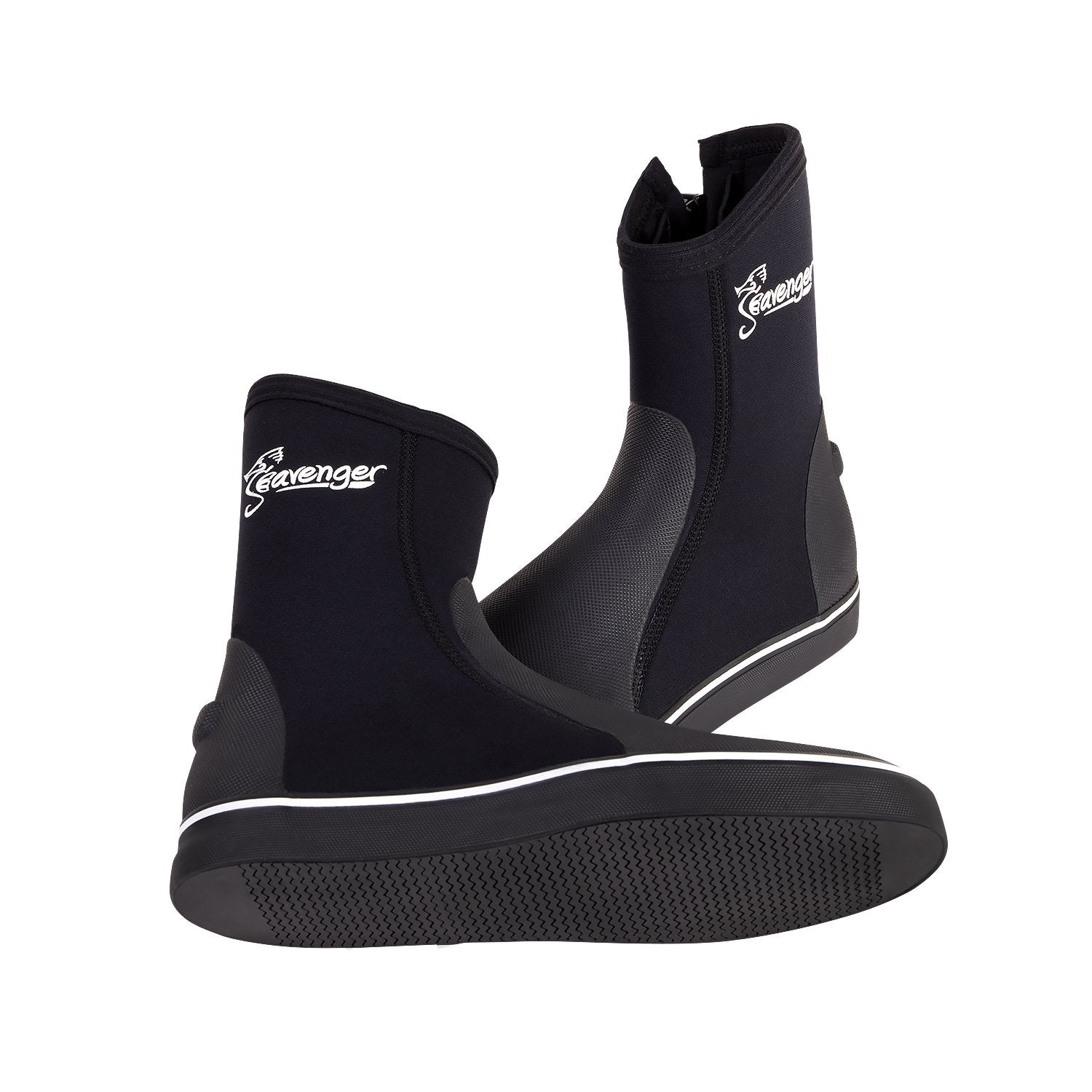 Seavenger Atlantis 3Mm Neoprene Dive Booties (Mens 9 / Womens 10, Black)