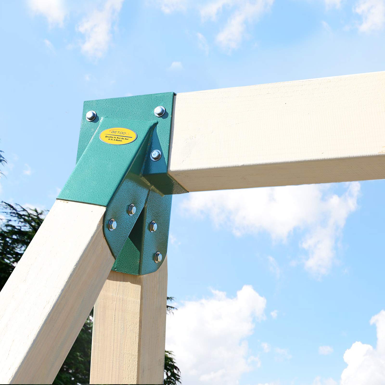 Betooll A-Frame 2 Brackets Swing Set Bracket With Mounting Hardware (Green)